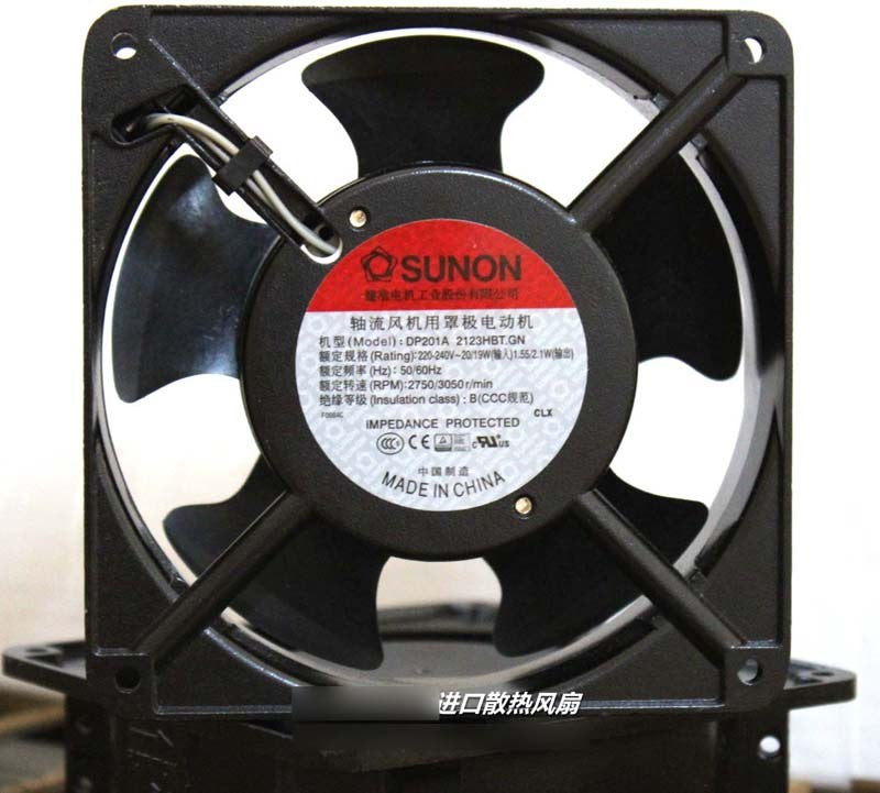 SUNON DP201A 2123HBT.GN 220V 0.125/0.11A 20/19W 2wires Cooling Fan SUNON DP201A 2123HBT.GN 220V 0.125/0.11A 20/19W 2wires Cooling Fan